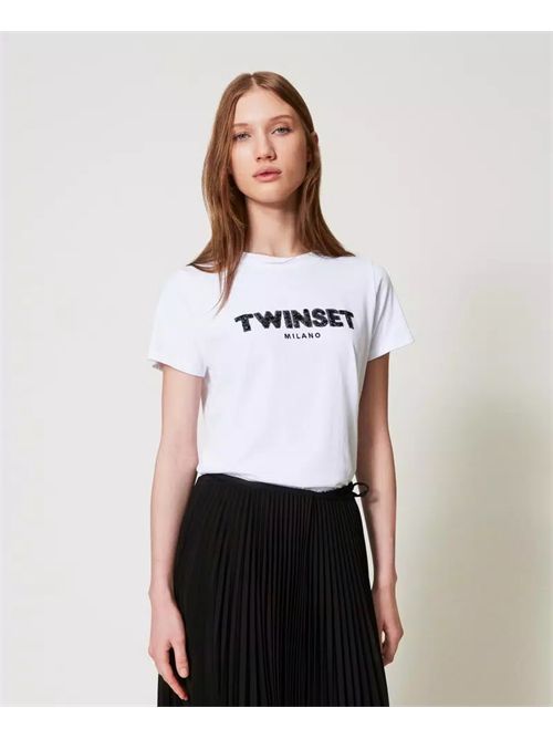 t-shirt donna bianca TWINSET | TP2070/00001